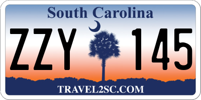 SC license plate ZZY145