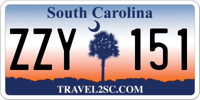 SC license plate ZZY151