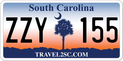 SC license plate ZZY155