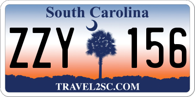 SC license plate ZZY156