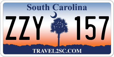 SC license plate ZZY157