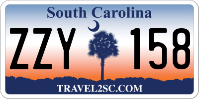 SC license plate ZZY158