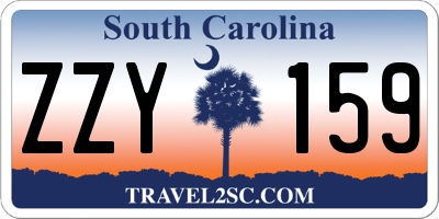 SC license plate ZZY159