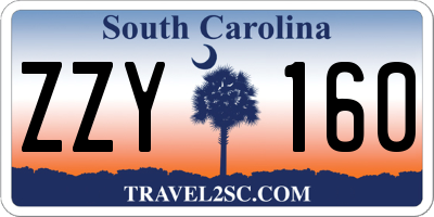 SC license plate ZZY160