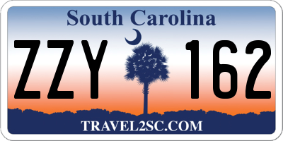 SC license plate ZZY162