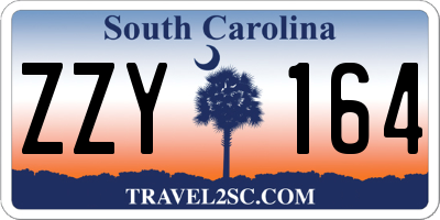 SC license plate ZZY164