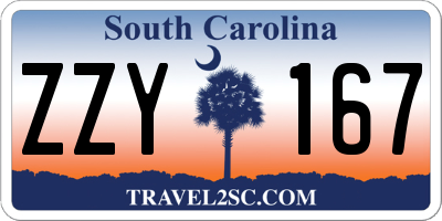 SC license plate ZZY167