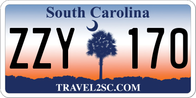 SC license plate ZZY170