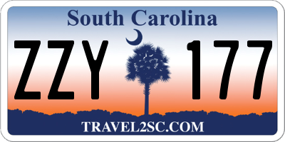 SC license plate ZZY177