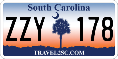 SC license plate ZZY178