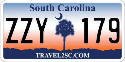 SC license plate ZZY179