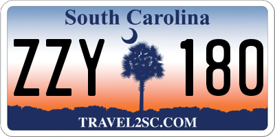 SC license plate ZZY180