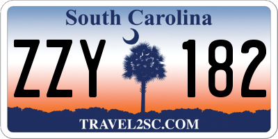 SC license plate ZZY182