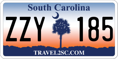 SC license plate ZZY185