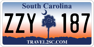 SC license plate ZZY187