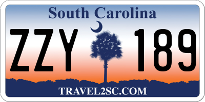 SC license plate ZZY189