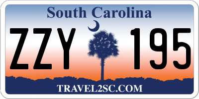 SC license plate ZZY195