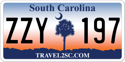 SC license plate ZZY197