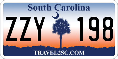 SC license plate ZZY198