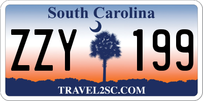 SC license plate ZZY199