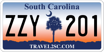 SC license plate ZZY201