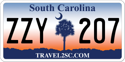 SC license plate ZZY207