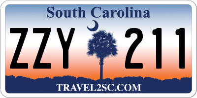 SC license plate ZZY211