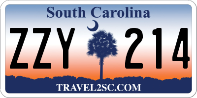 SC license plate ZZY214