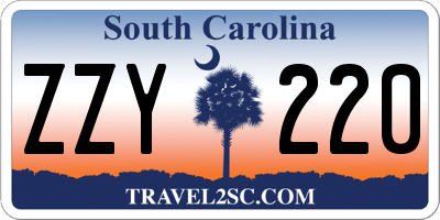 SC license plate ZZY220