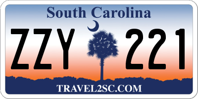 SC license plate ZZY221