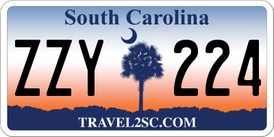 SC license plate ZZY224