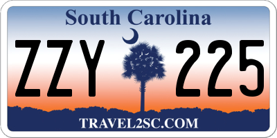 SC license plate ZZY225