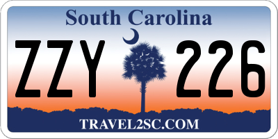 SC license plate ZZY226