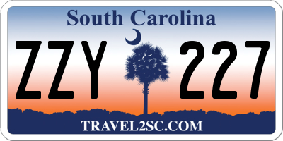 SC license plate ZZY227