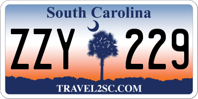 SC license plate ZZY229