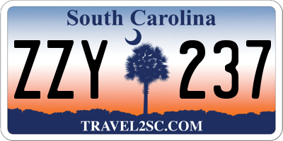 SC license plate ZZY237