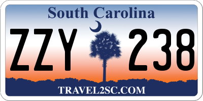 SC license plate ZZY238