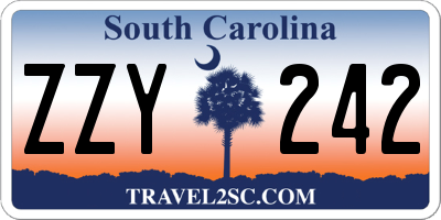 SC license plate ZZY242