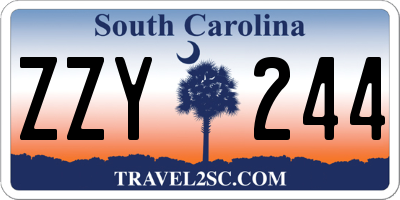 SC license plate ZZY244