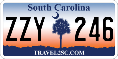 SC license plate ZZY246