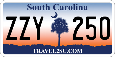SC license plate ZZY250