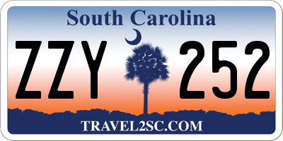 SC license plate ZZY252
