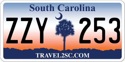 SC license plate ZZY253