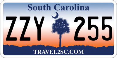 SC license plate ZZY255