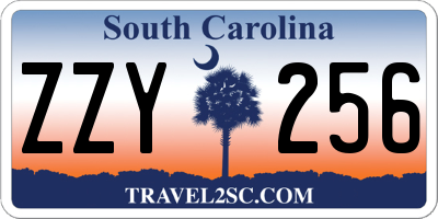 SC license plate ZZY256