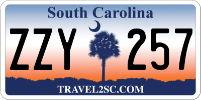 SC license plate ZZY257