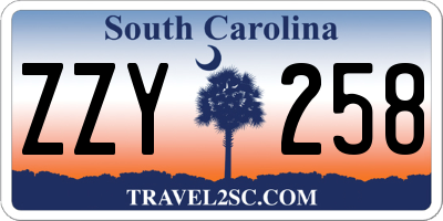 SC license plate ZZY258