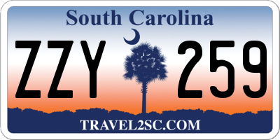 SC license plate ZZY259