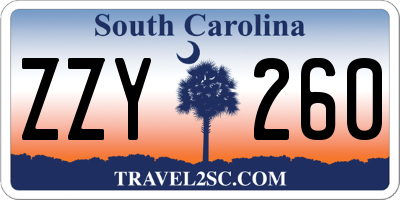 SC license plate ZZY260