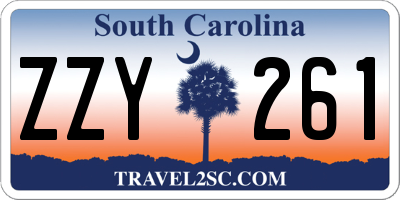 SC license plate ZZY261